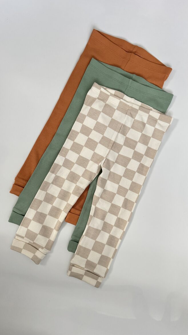 3 gab. ribbed legingi “Dambrete”