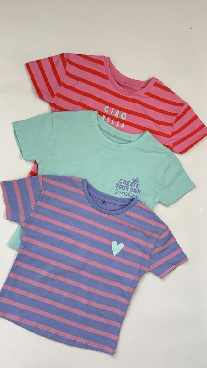 3 gab. T-krekli ar svītrām