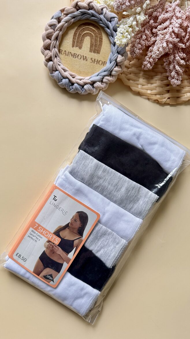 7 gab. bāzes toņu “Shorts” apakšbikses