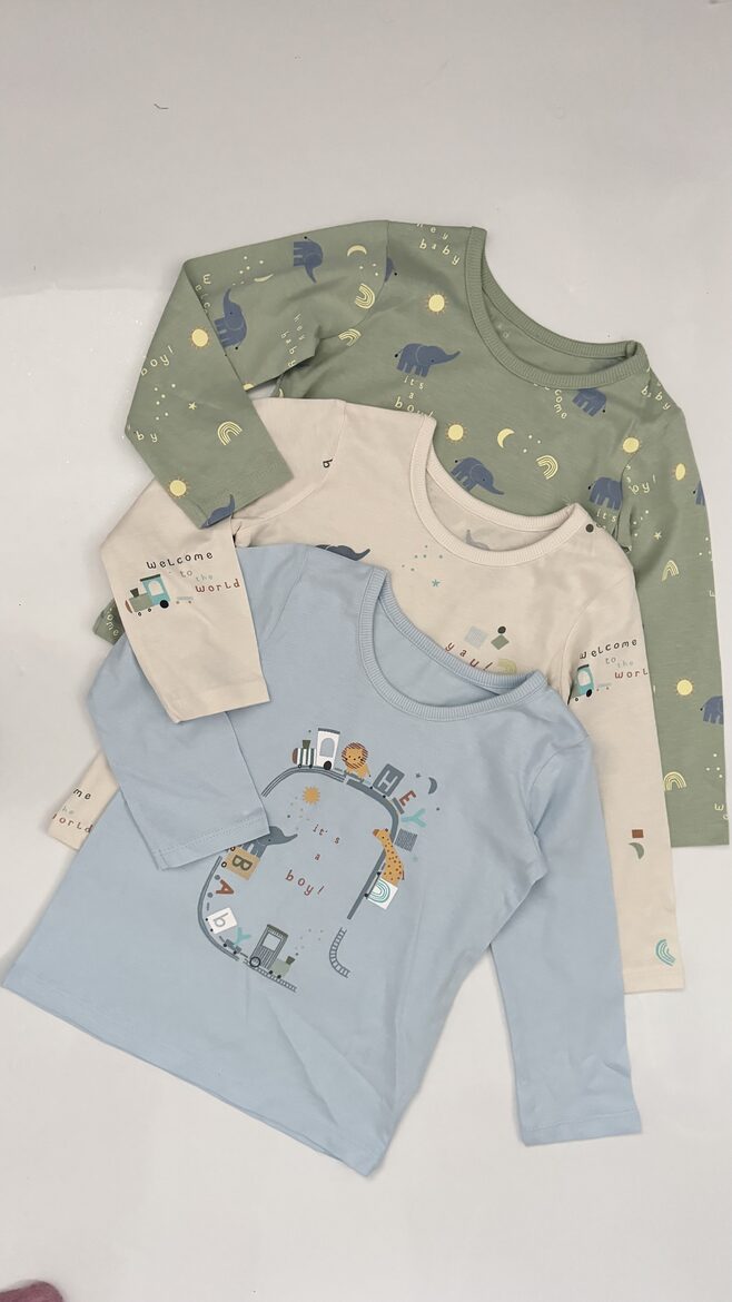 3 gab. garroku krekliņi “Pastel Dino”