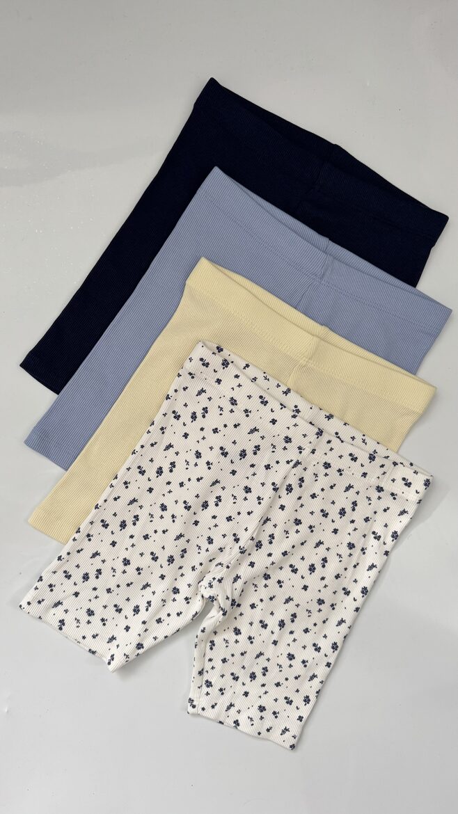 4 gab. ribbed legingšorti