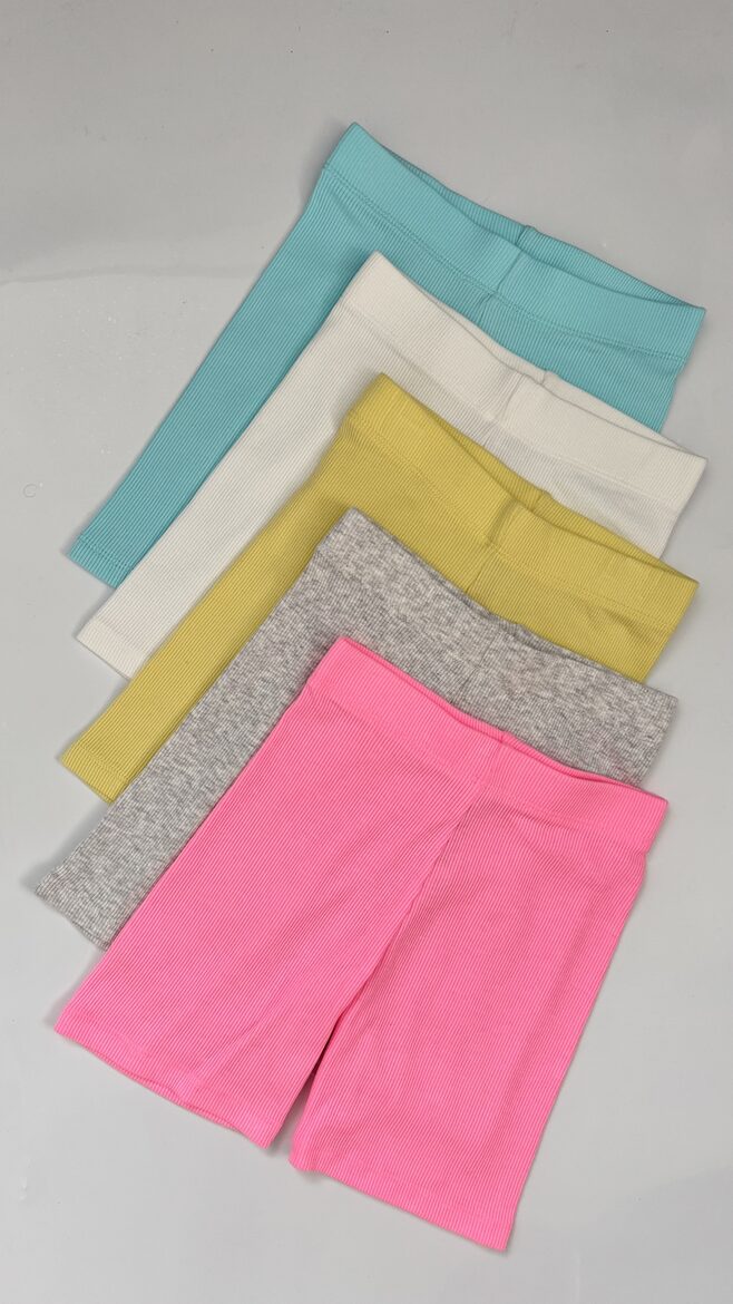 5 gab. ribbed legingšorti “Košais pastel”