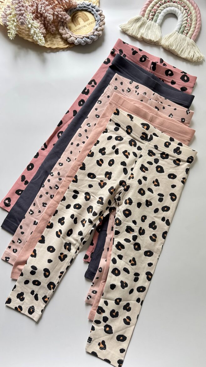 5 gab. legingi ar leoparda rakstu