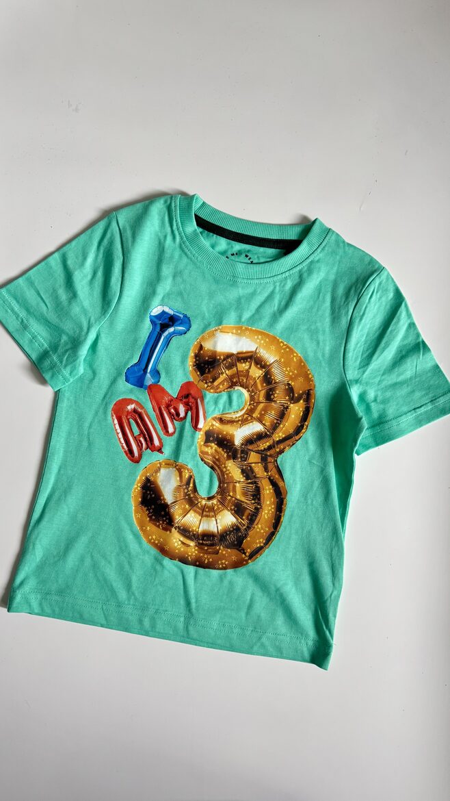 Jubilejas T-krekls “I am 3”