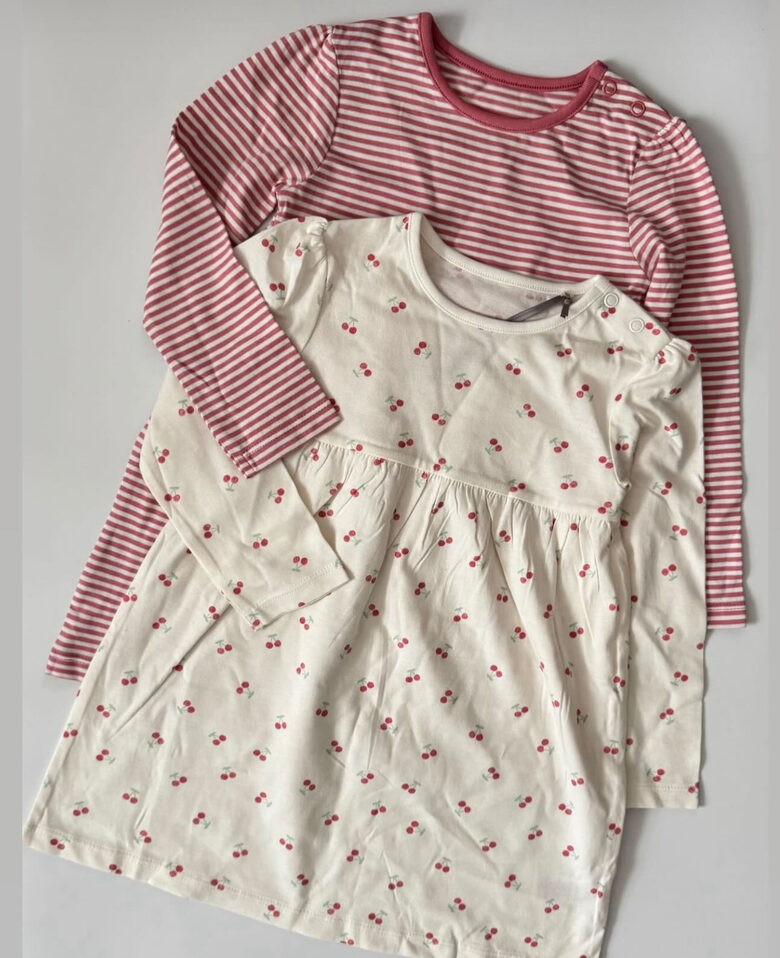 2 gab. kokvilnas kleitas “Ķirsīši”