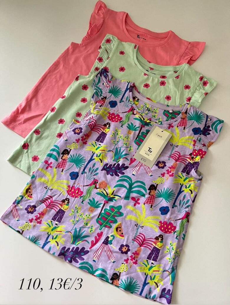 3 gab. T-krekli “Košās palmas”