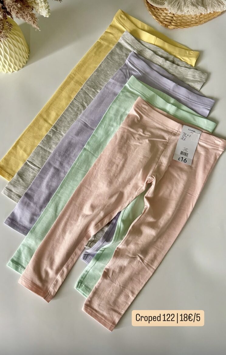 5 gab. Pastel toņu kapri legingi