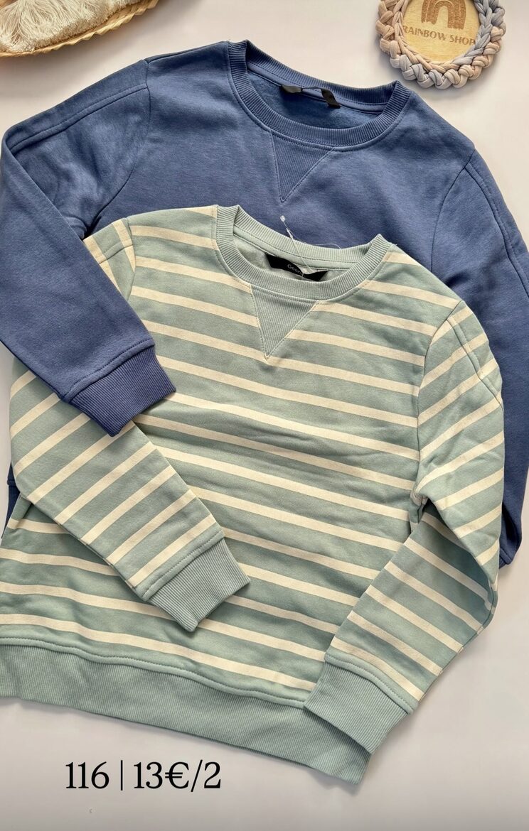 2 gab. džemperi zils, svītrains