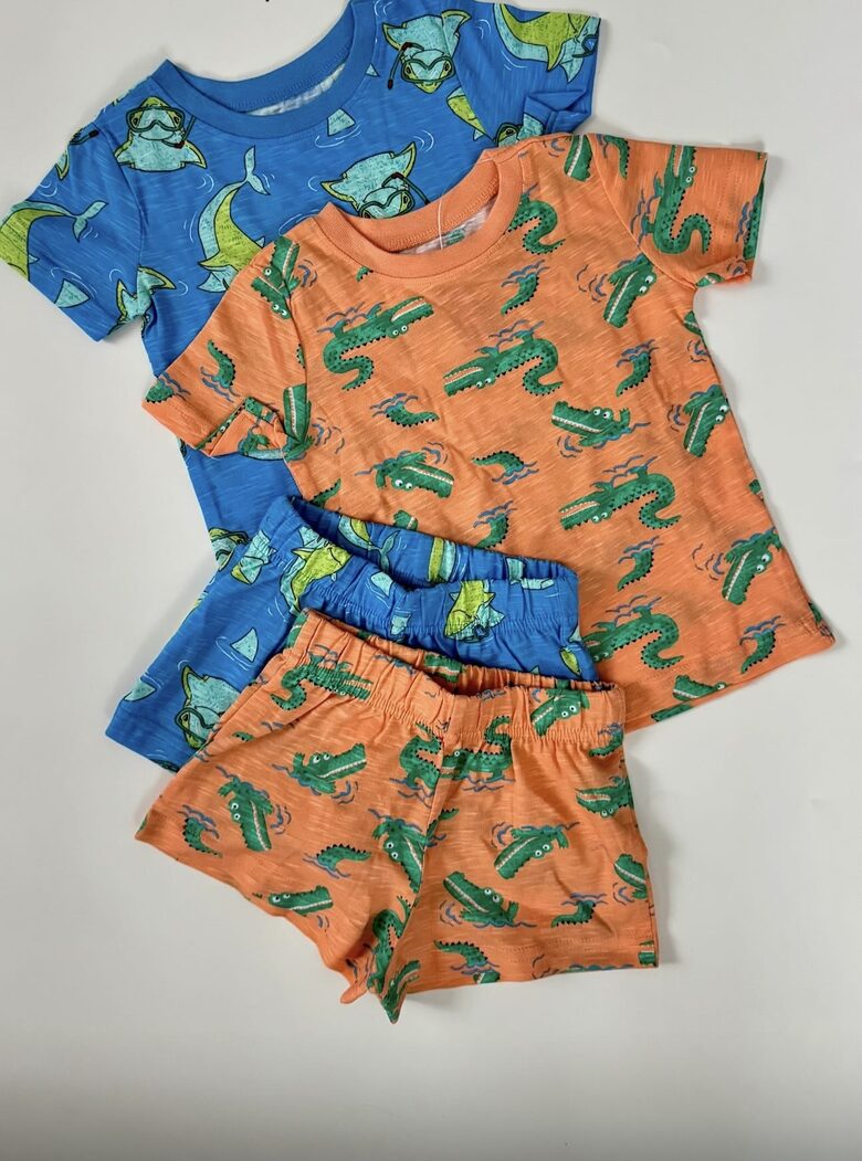 2 gab. īsās pidžamas “Kroko, shark”