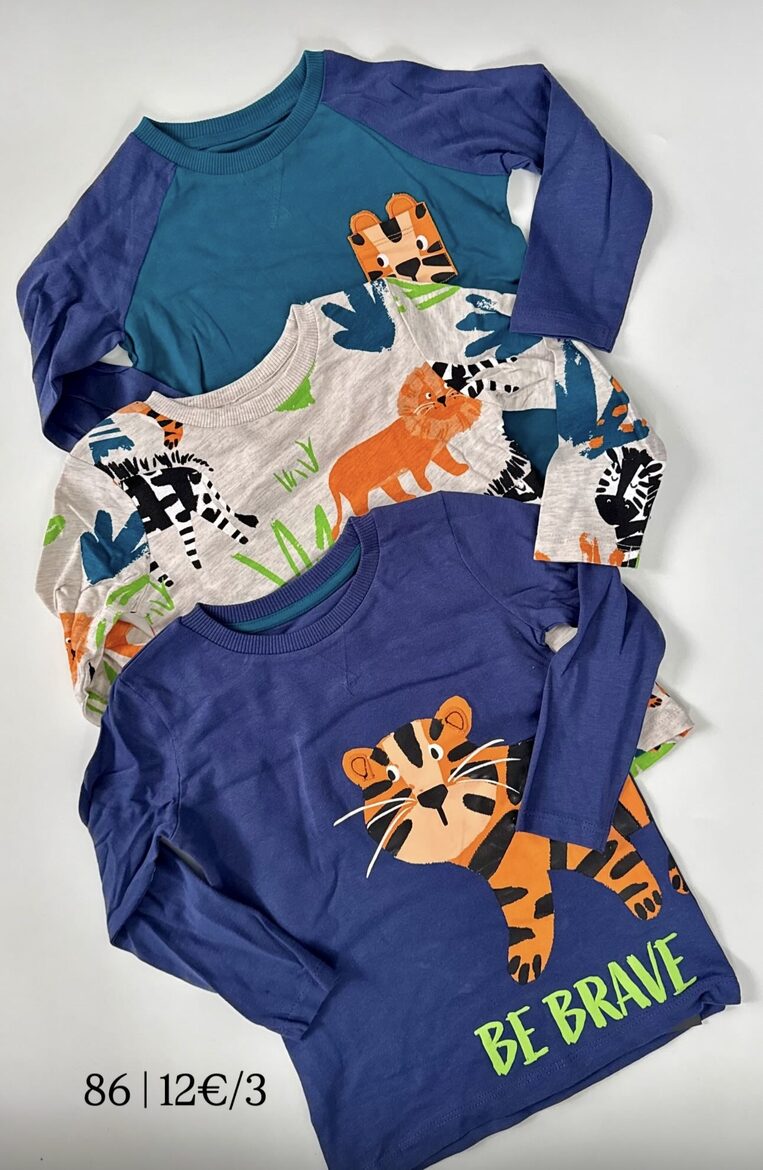 3 gab. garroku krekliņi “Tīģeri”