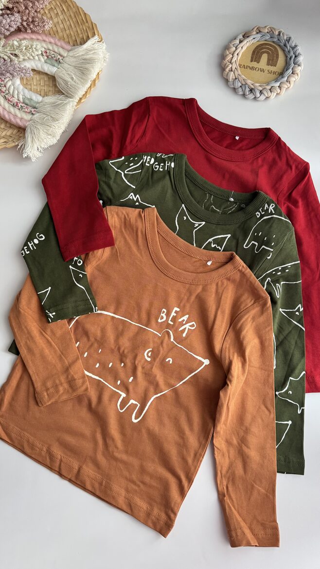 3 gab. garroku krekliņi “Meža zvēri”