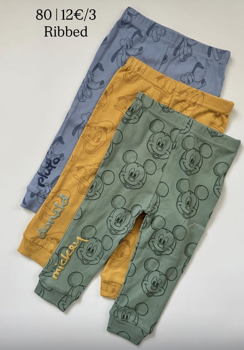 3 gab. ribbed legingi “Mickey”