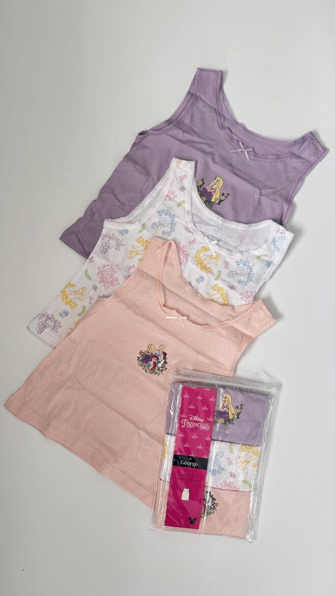 3 gab. kokvilnas apakškrekliņi “Princeses”