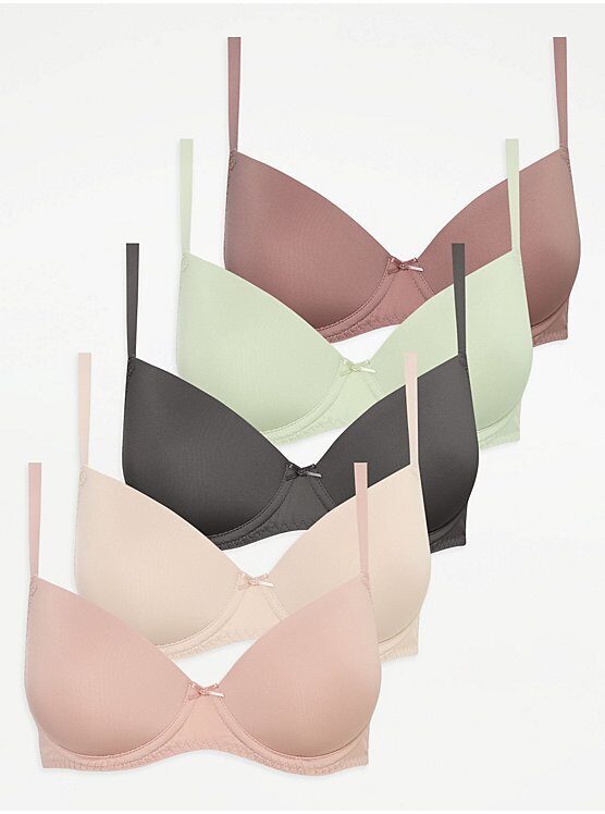 5 gab. T-shirt krūšturi “Vienkrāsaini”