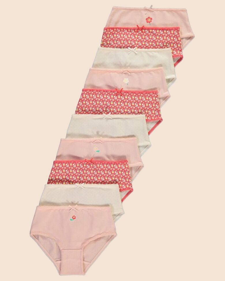 10 gab. apakšbikses “Pūderrozā puķītes”