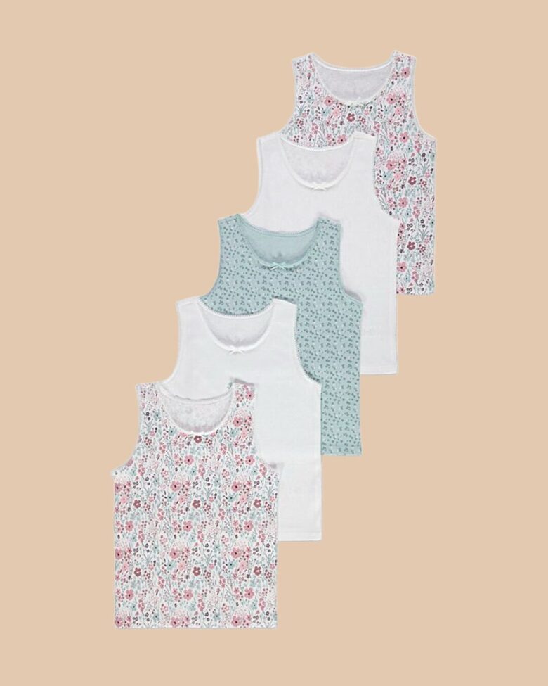 5 gab. kokvilnas apakškrekliņi “Puķītes”