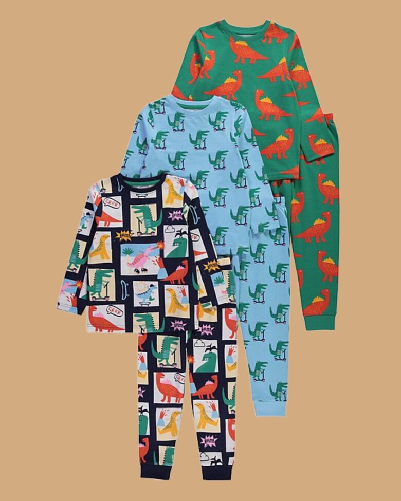 3 gab. kokvilnas pidžamas “Dino-kroko”