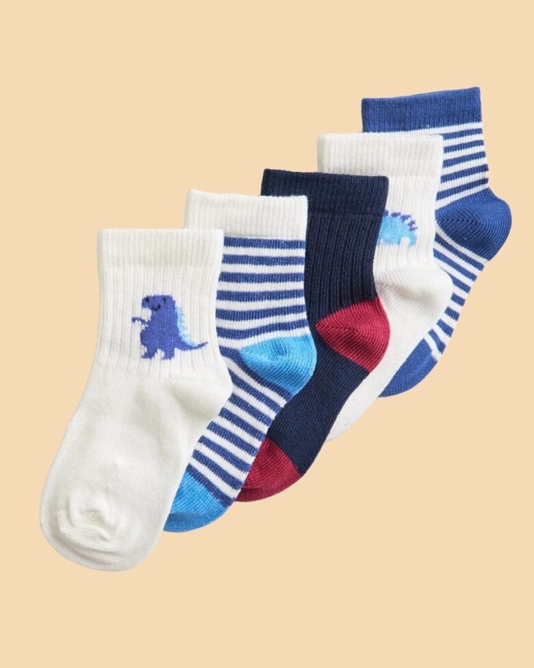 5 gab. kokvilnas zeķes “Dino”