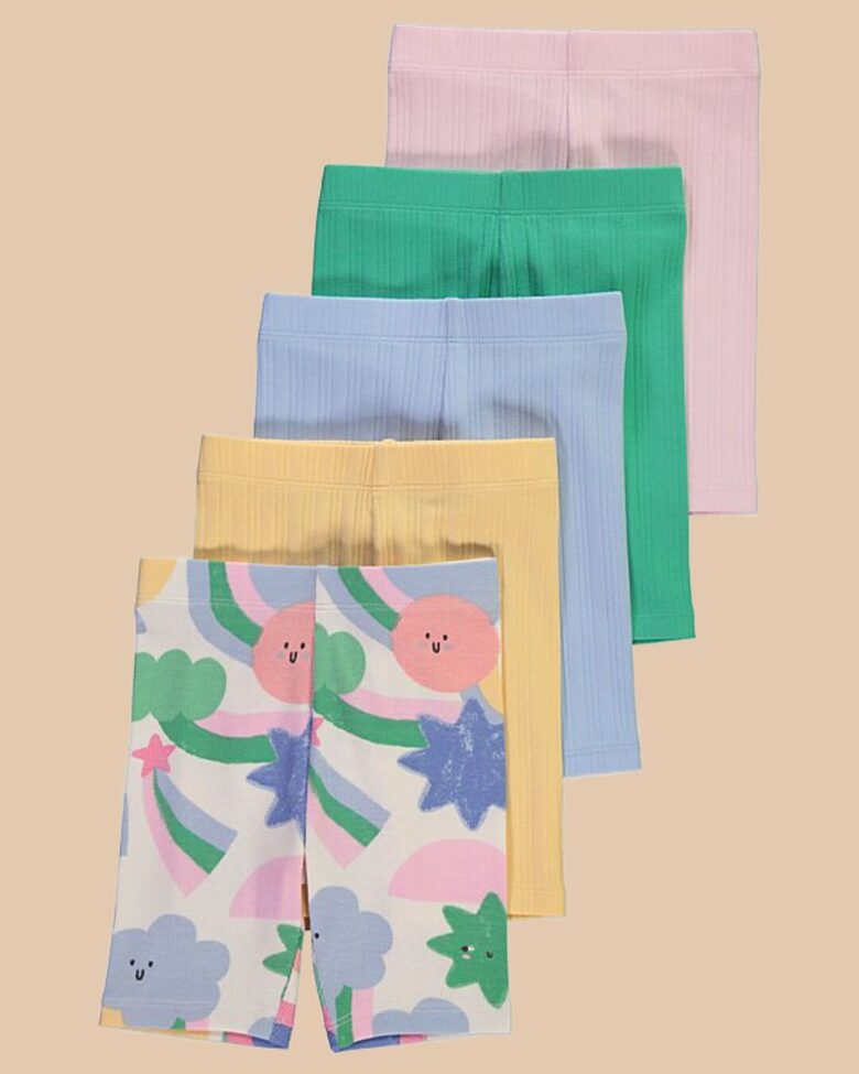 5 gab. ribbed legingšorti