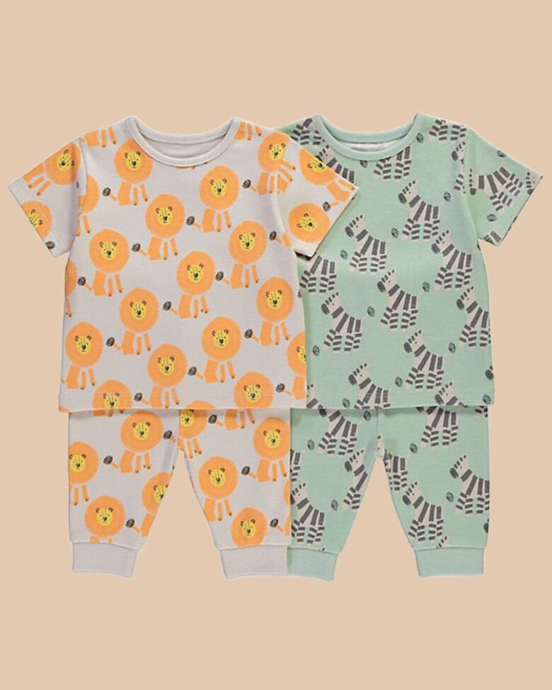 2 gab. kolvilnas pidžamas “Zebras ar lauviņām”