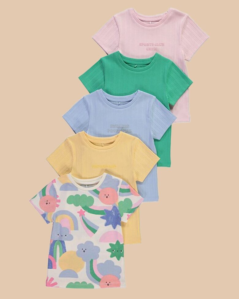 5 gab. ribbed T-krekli 