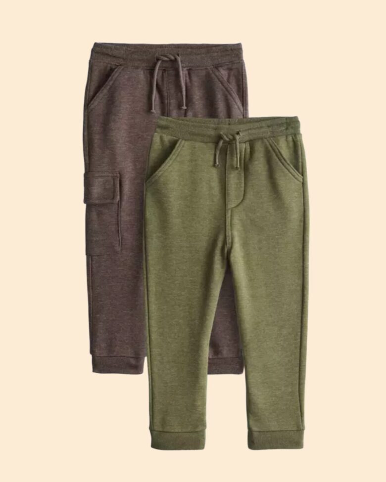 2 gab. treniņbikses haki+pelēkas