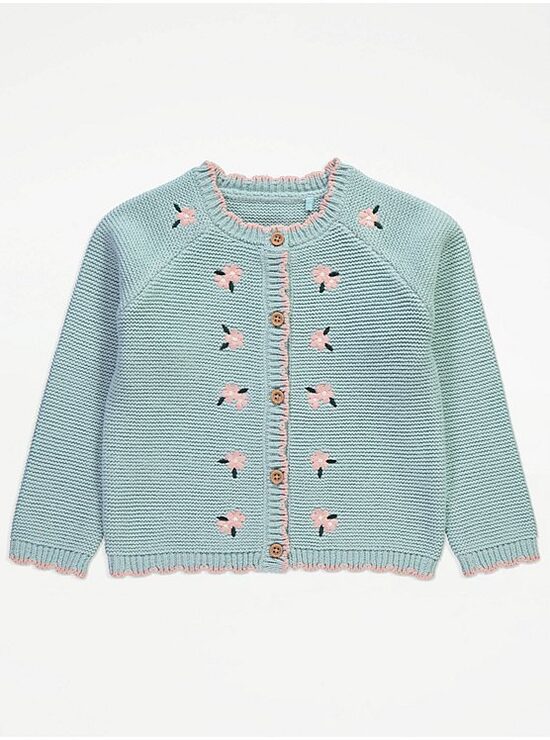 Mint toņa jaciņa ar puķītēm 