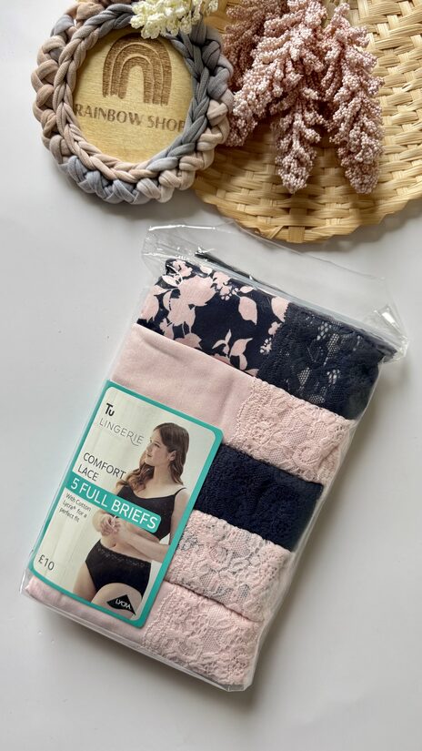 5 gab.  “Full briefs” apakšbikses ar mežģīni