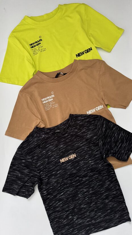 3 gab. T-krekli nenondzeltens, brūns, melns