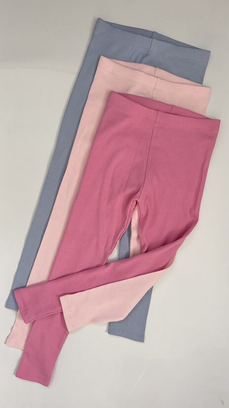 3 gab. ribbed legingi “Pastel”