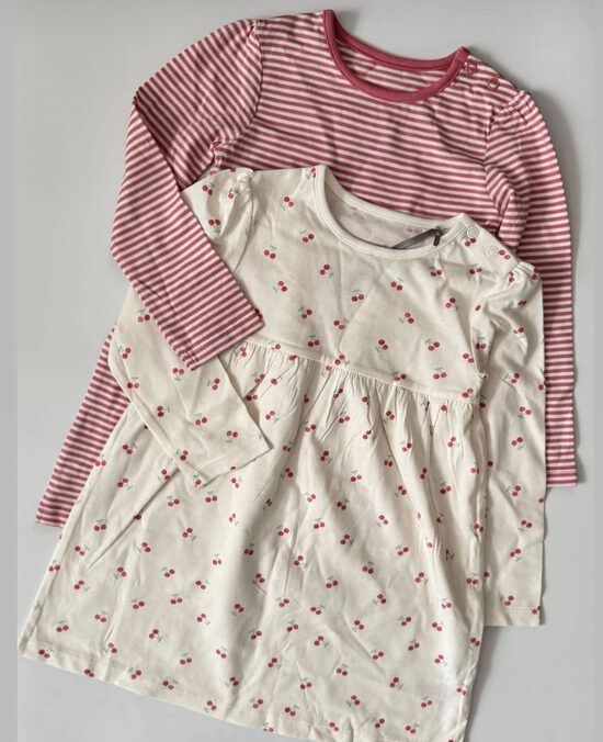 2 gab. kokvilnas kleitas “Ķirsīši”