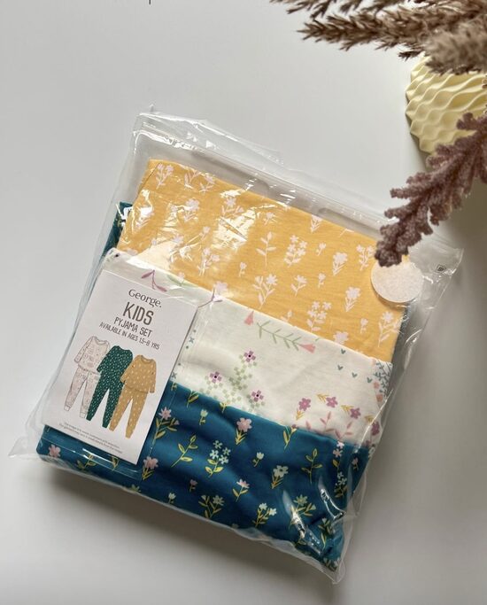 3 gab. garās pidžamas “Pļavas ziedi”