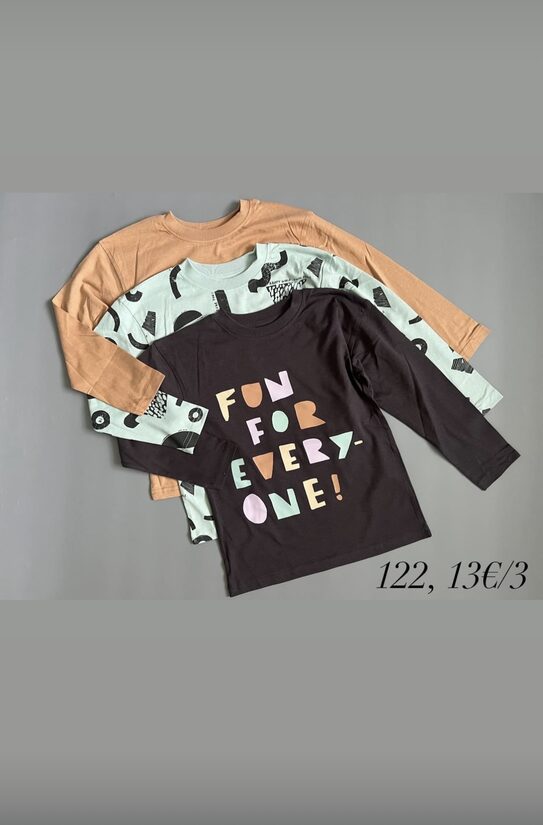 3 gab. garroku krekliņi “Fun”