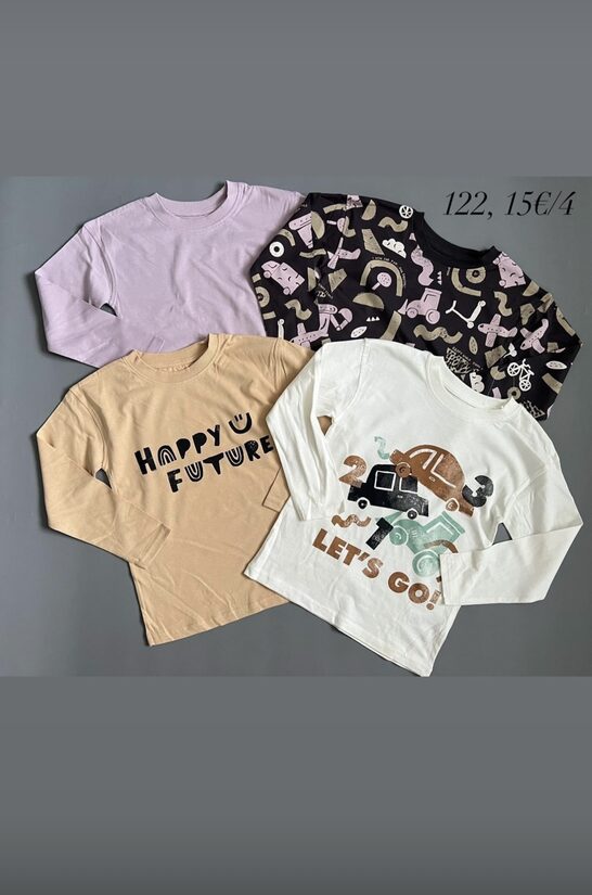 4 gab. garroku krekliņi “Happy”