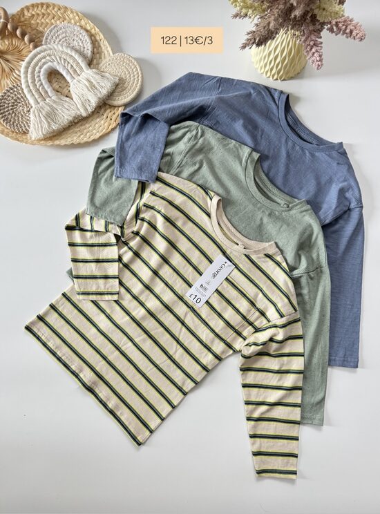 3 gab. garroku krekliņi jūras toņos 