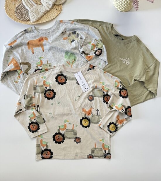 3 gab. garroku krekliņi “Traktori”