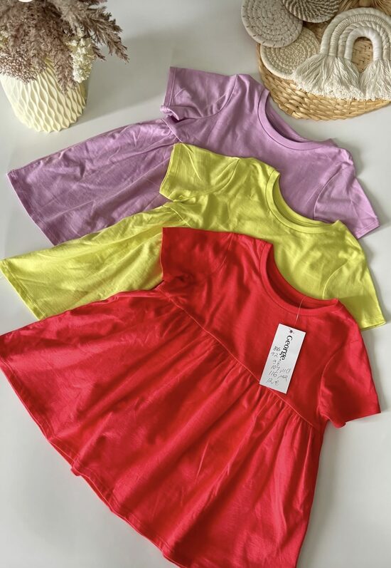 3 gab. koši, brīvi krītoši krekliņi