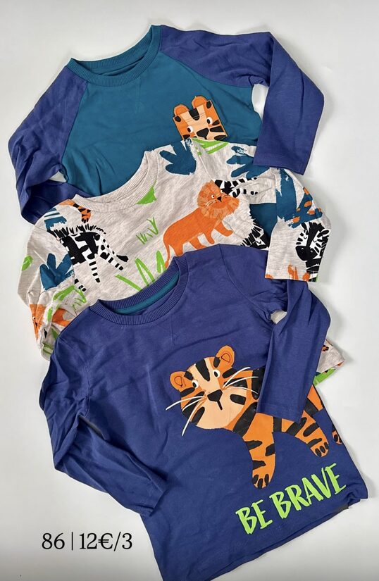 3 gab. garroku krekliņi “Tīģeri”