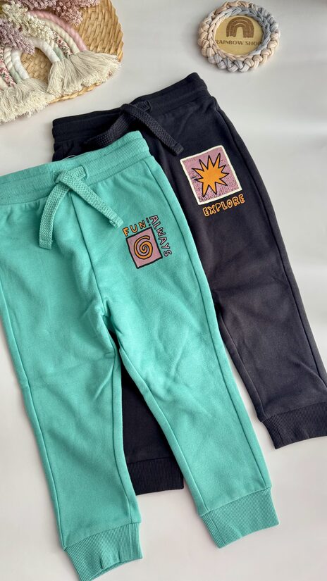 2 gab. treniņbikses mint+black