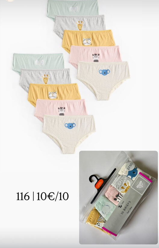 10 gab. apakšbikses “Pastel animals”