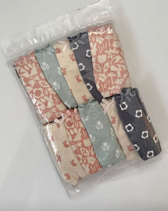 10 gab. apakšbikses “Pastel flowers”