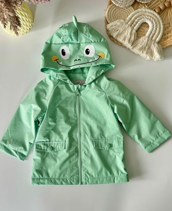 Mint krāsas lietus jaka “Dino”