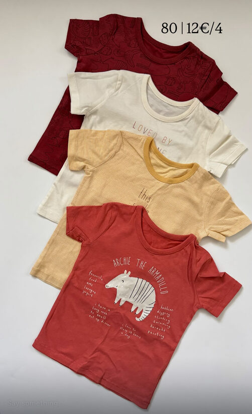 4 gab. T-krekli ar dzīvniekiem un uzrakstiem 