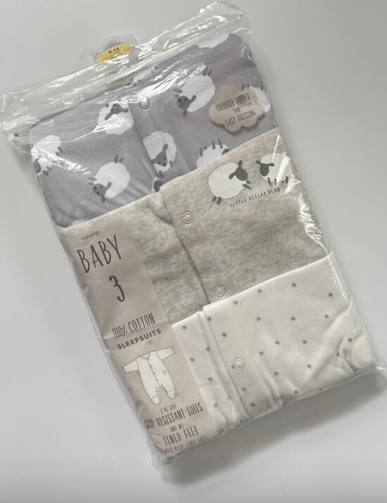 3 gab. kokvilnas rāpuļi “Aitiņas”