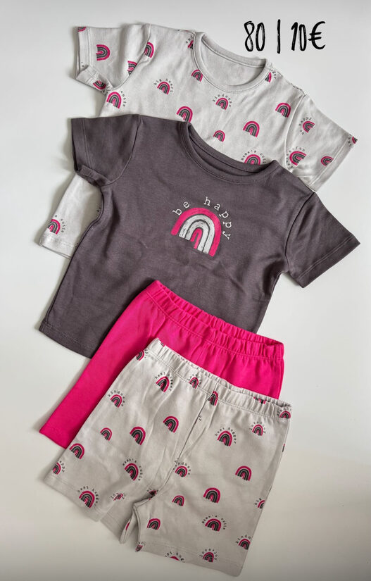 2 gab. īsās pidžamas “Rainbow”