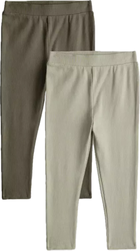 2 gab. ribbed legingi “Olīvju zaļi”