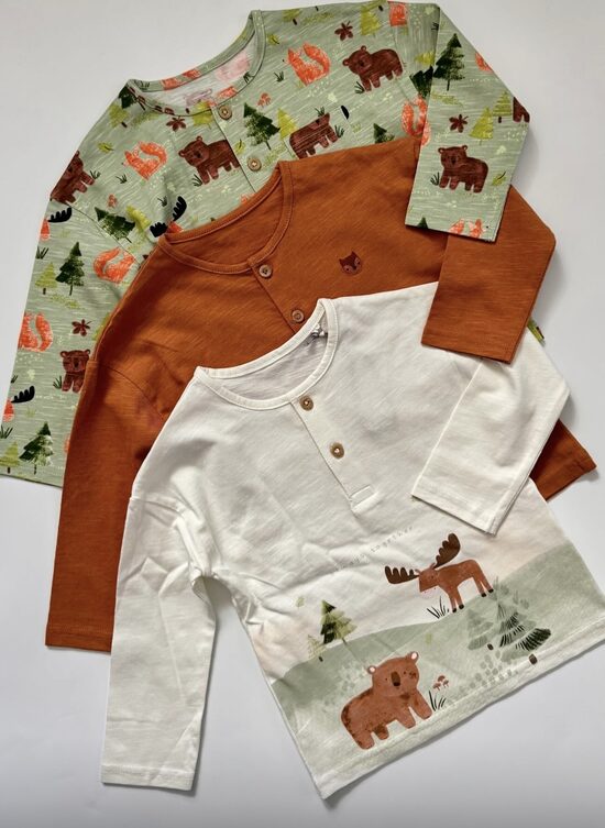 3 gab. garroku krekliņi “Lācīši”