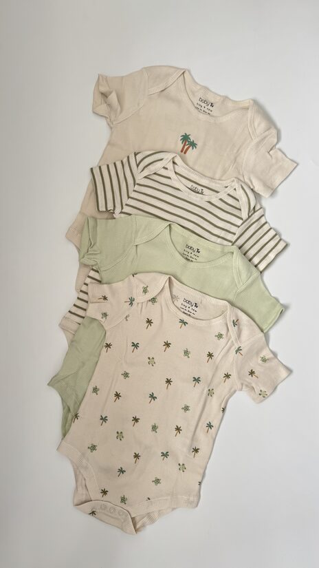 4 gab. ribbed bodiji “Palmiņas”