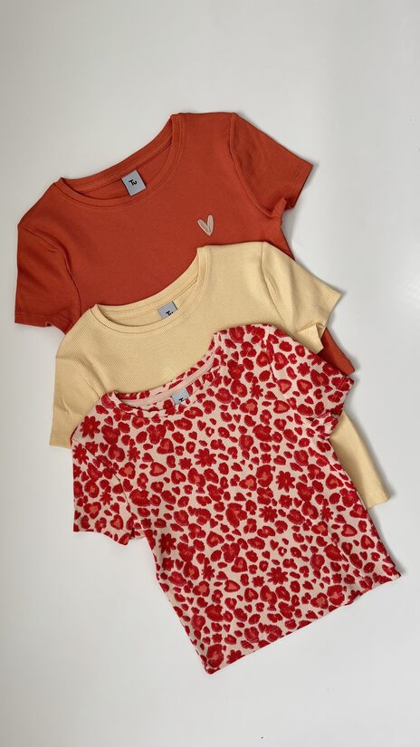 3 gab. ribbed T-krekli