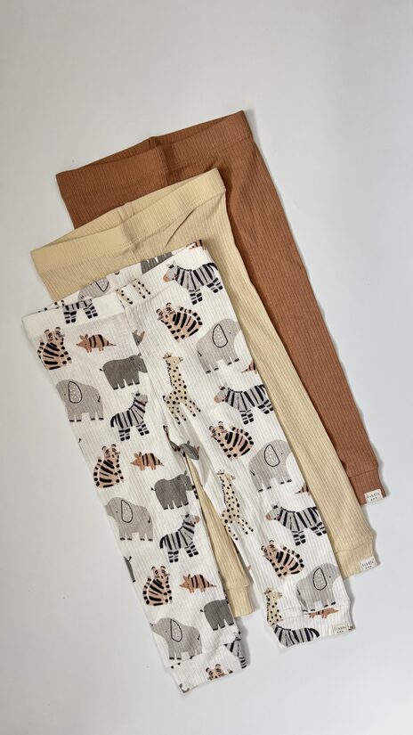 3 gab. ribbed legingi “Safari”